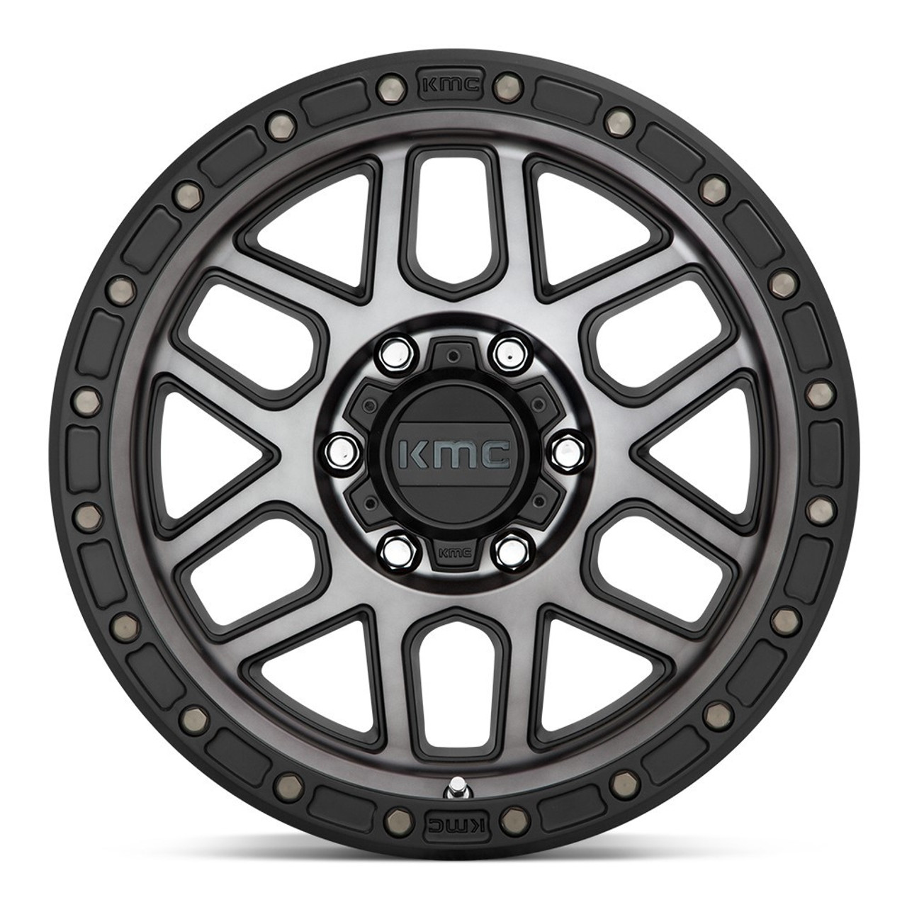 Set 4 KMC KM544 Mesa 20x9 8x6.5 Satin Black With Gray Tint Wheels 20" 18mm Rims