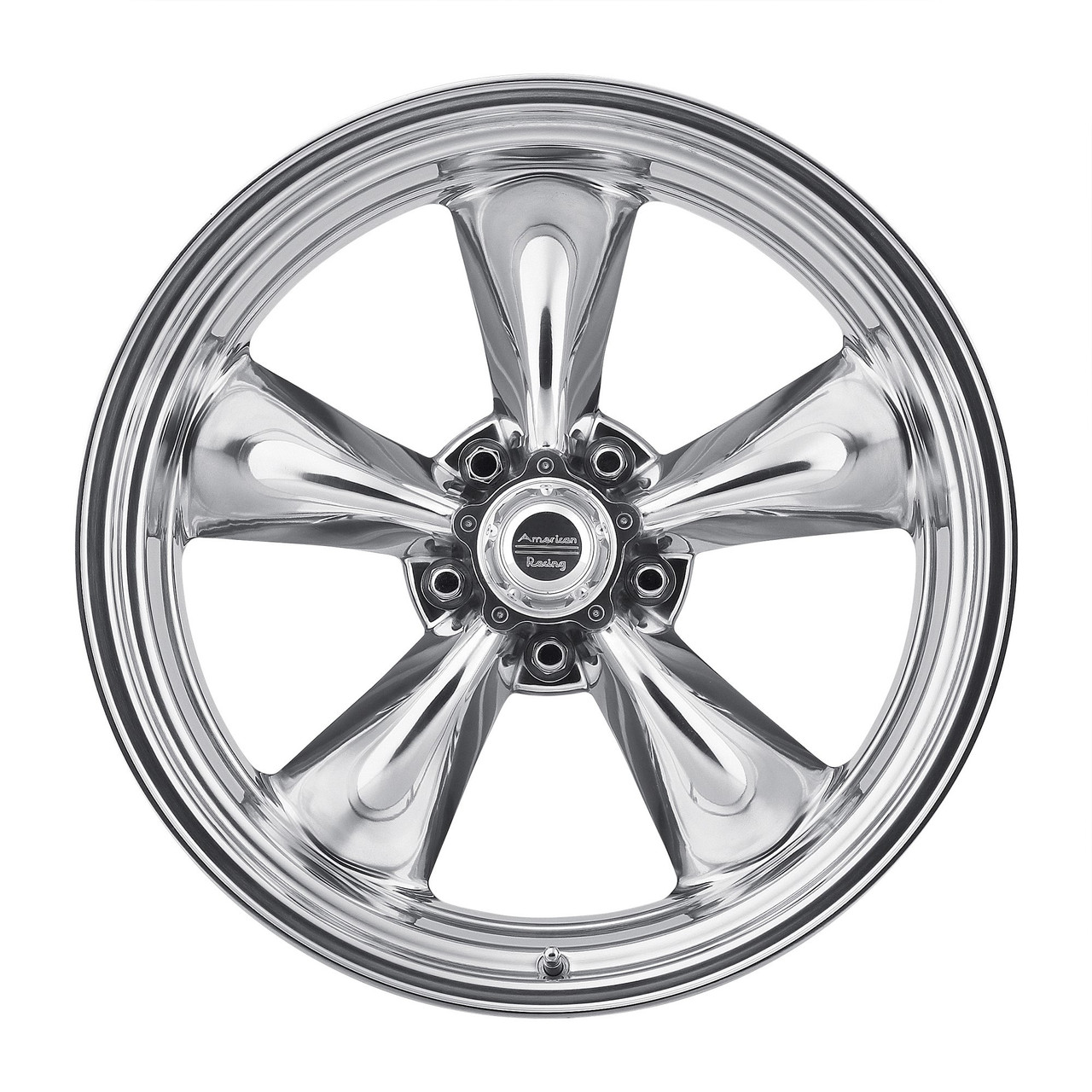Set 4 American Racing Vintage VN515 Torq Thrust II 15x10 5x5 Polished Rims -44mm