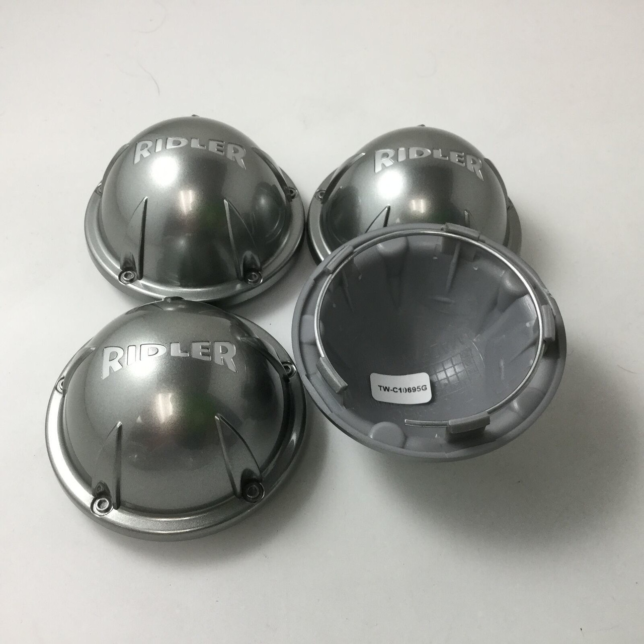 Set 4 Ridler Center Cap Gunmetal C10695G Fits 695 Style Snap In Wheel 3" OD