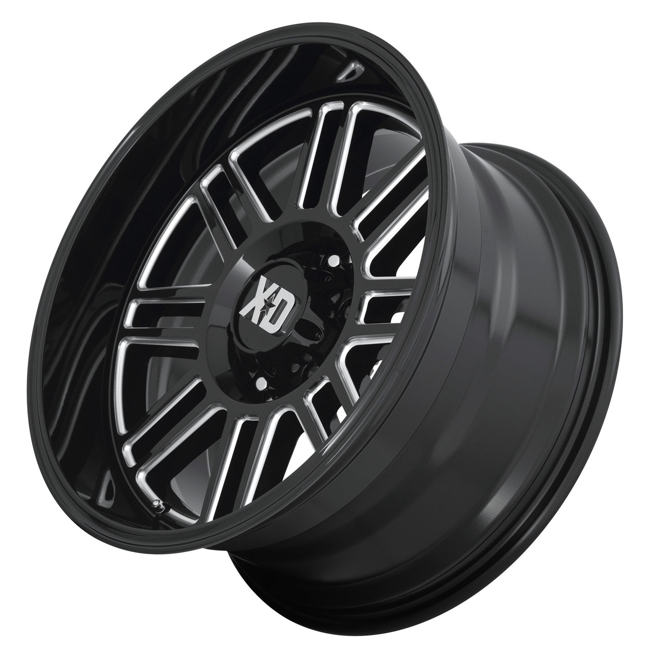 XD XD850 Cage 20x10 8x6.5 Gloss Black Milled Wheel 20" -18mm Rim