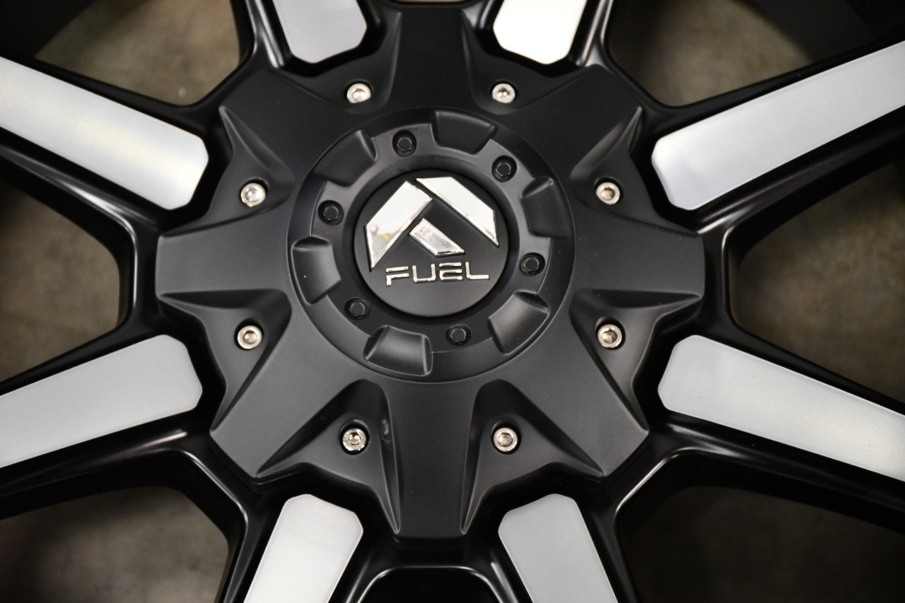 Set 4 20" Fuel D556 Coupler 20x9 8x180 20mm Matte Black Double Tint Truck Wheels Offroad Truck Rims
