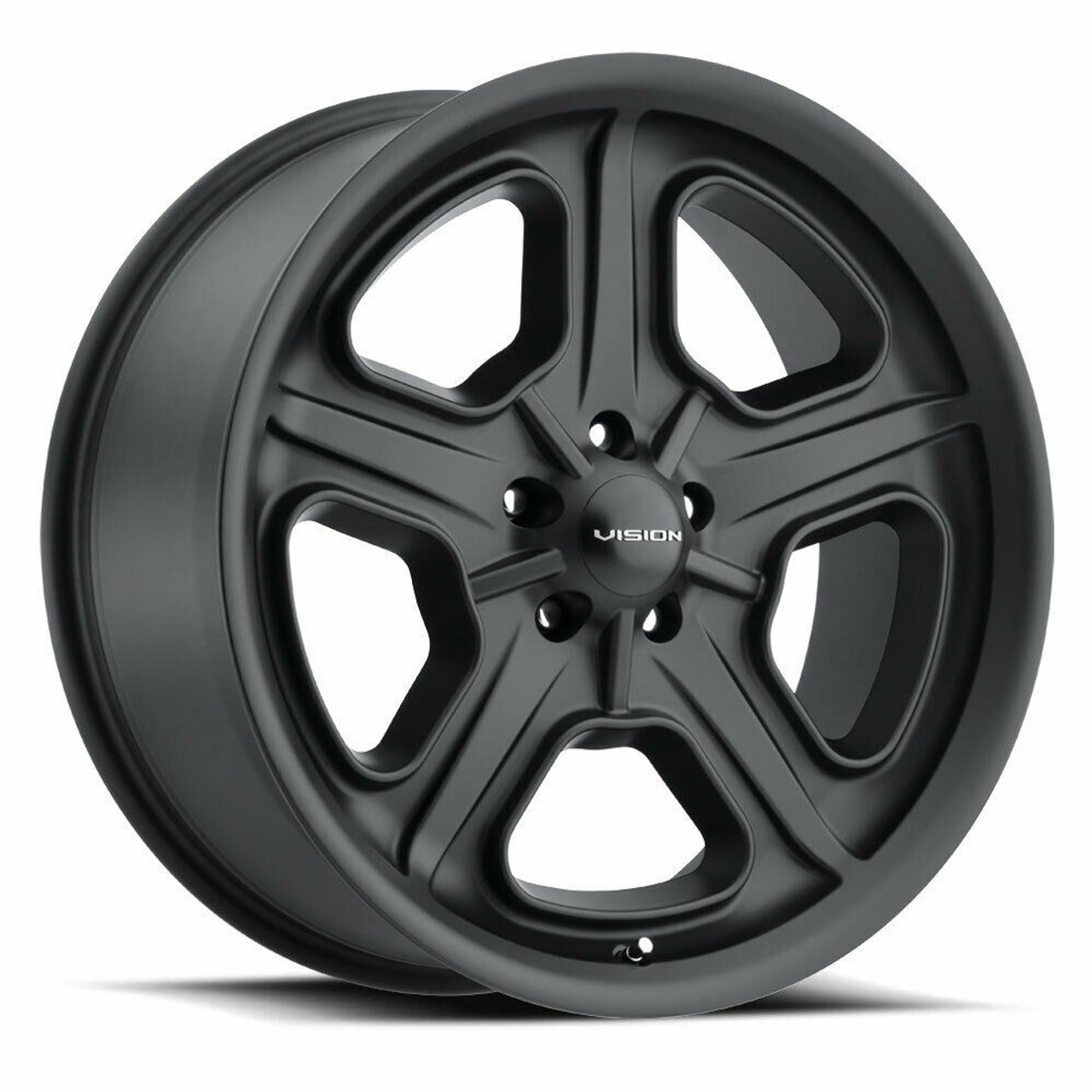 Set 4 20" Vision American Muscle 147 Daytona Satin Black 20x8.5 5x115 Rims 10mm