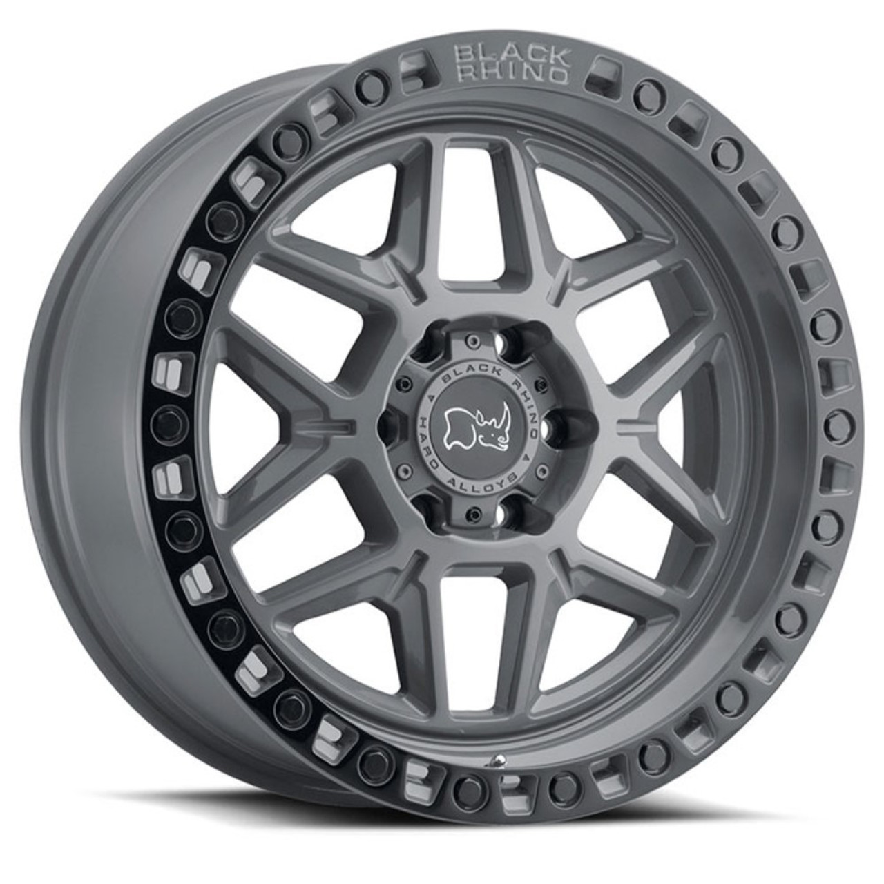 Set 4 Black Rhino Kelso 18x9 5x5.5 Battleship Gray W/ Black Ring Wheels 18" 0mm