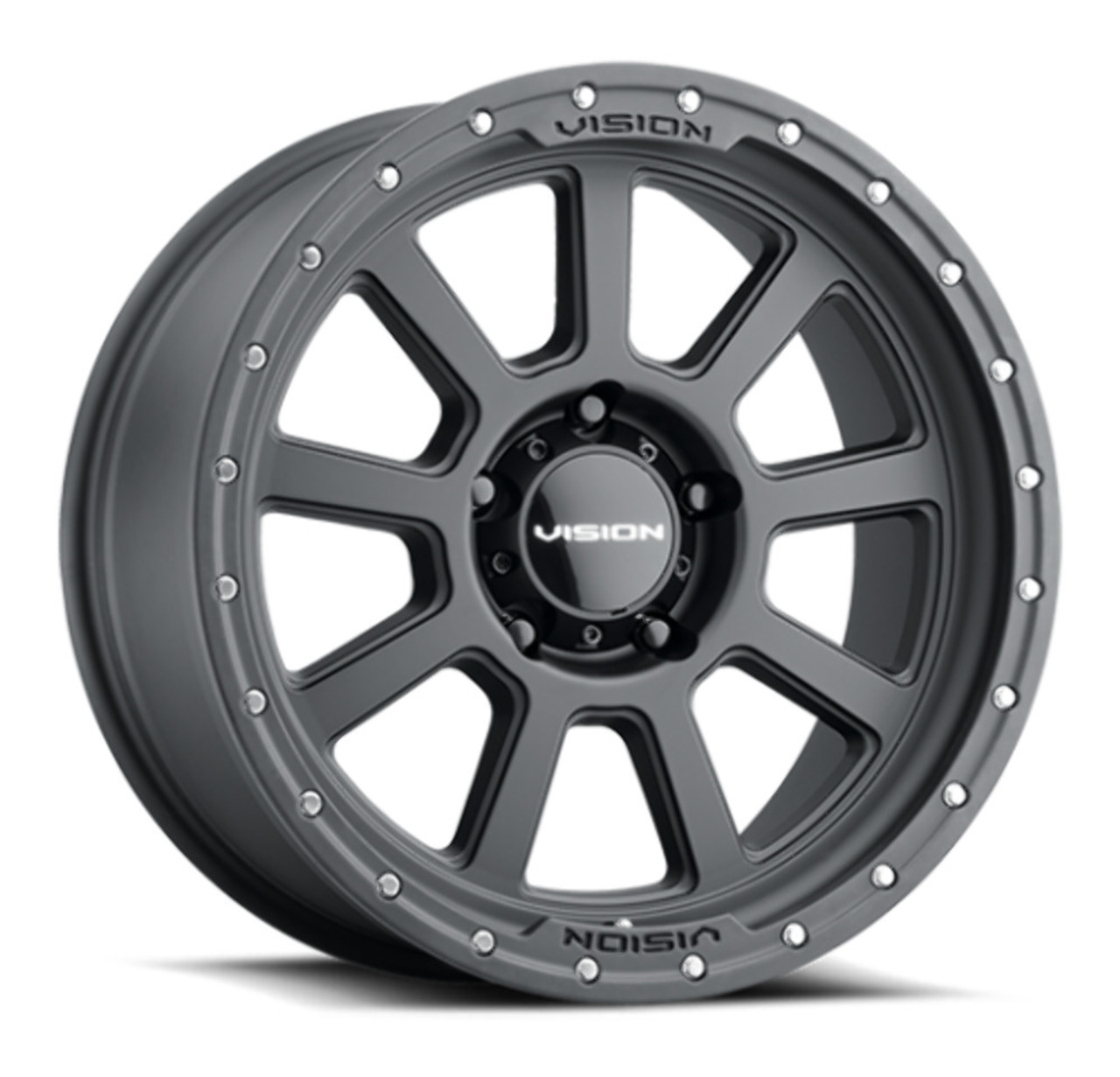 17" Vision Off-Road 350 Ojos Satin Black Wheel 17x9 5x5.5 For Dodge Ram Rim 12mm
