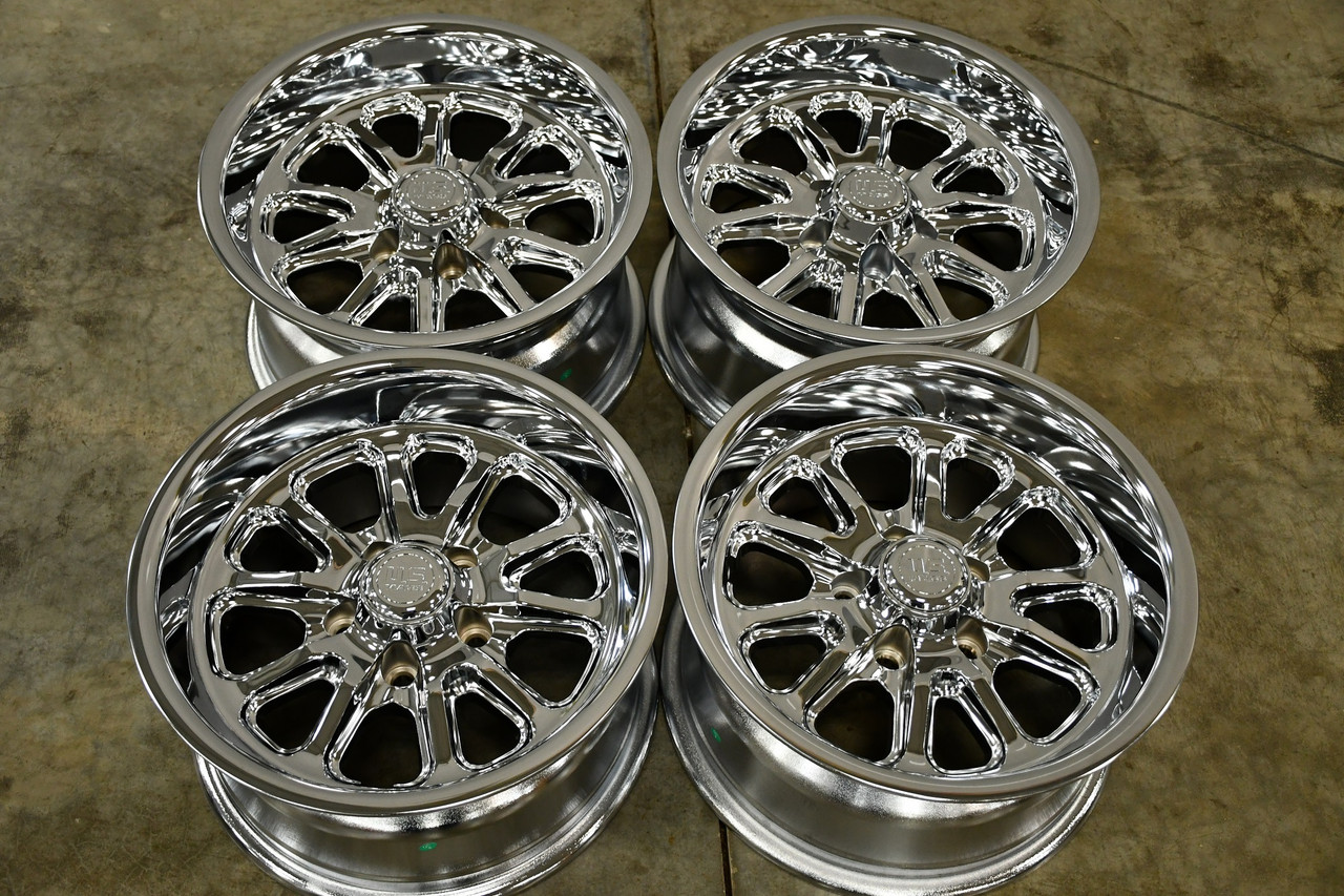 Set 4 US Mag U110 Rambler 18x8 5x5 Chrome Plated Wheels 18" 1mm Rims