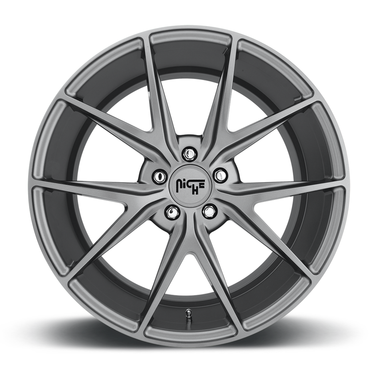 Set 4 Niche M116 Misano 20x10 5x4.5 Matte Gun Metal Wheels 20" 40mm Rims