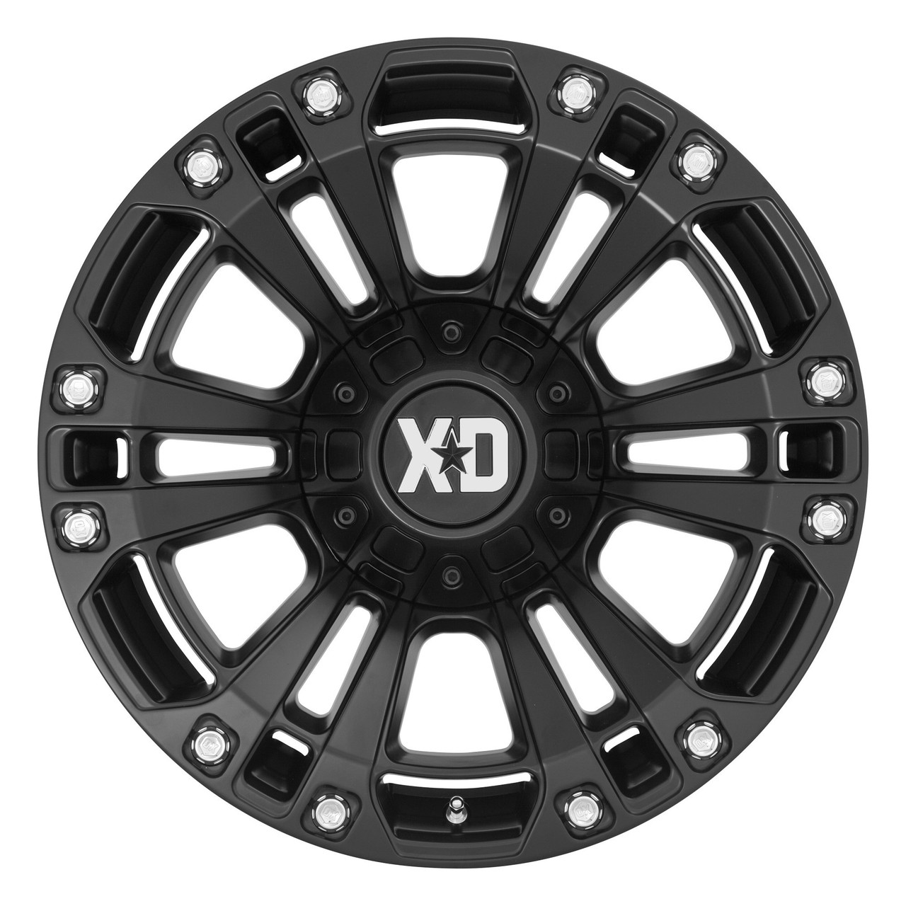 Set 4 XD XD851 Monster 3 20x10 6x135 6x5.5 Satin Black Wheels 20" -18mm Rims