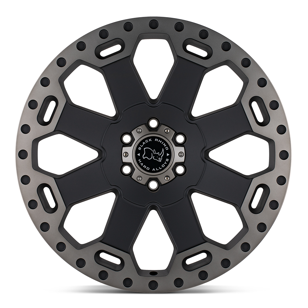 Set 4 Black Rhino Warlord 18x8 6x5.5 Black W  Machined Tint Wheels 18" 35mm