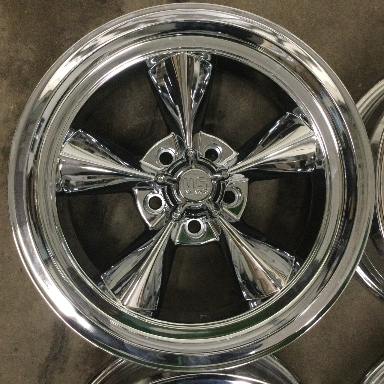 Set 4 US Mag U104 Standard 17x7 5x4.5 Chrome Plated Wheels 17" 1mm Rims