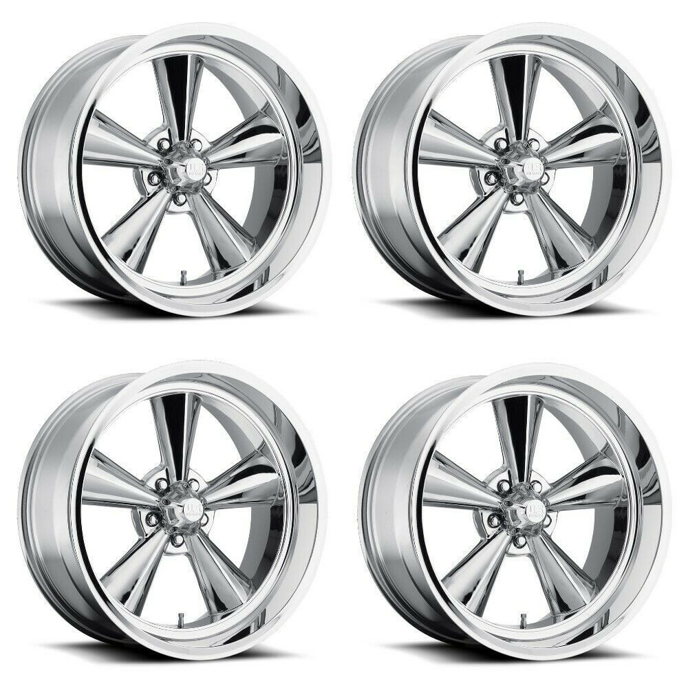 Set 4 US Mag U104 Standard 17x7 5x4.5 Chrome Plated Wheels 17" 1mm Rims