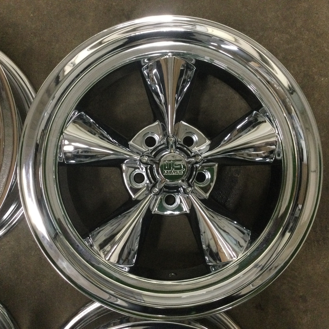 Set 4 US Mag U104 Standard 17x7 5x4.5 Chrome Plated Wheels 17" 1mm Rims