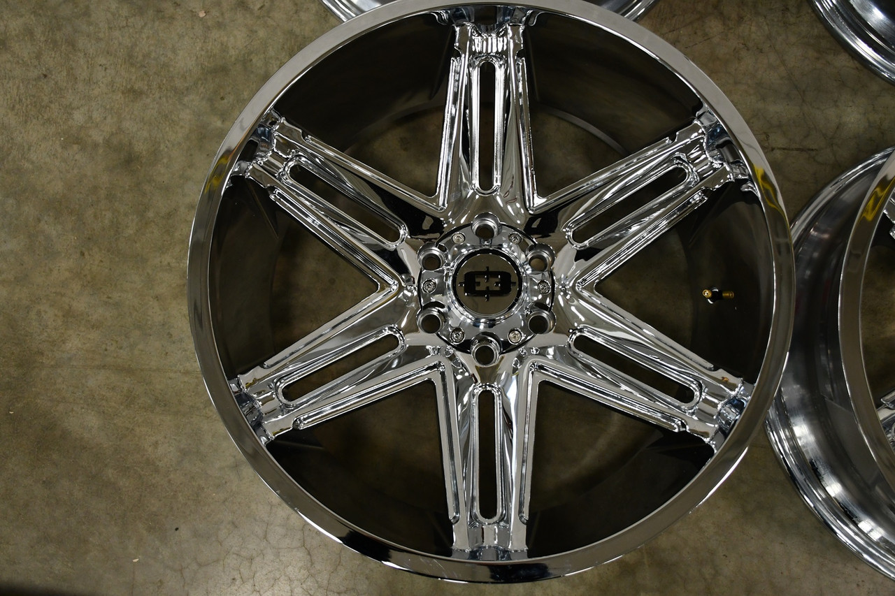 20" Vision 363 Razor Chrome 20x12 Wheel 5x5.5 (5x139.7) -51mm Rim