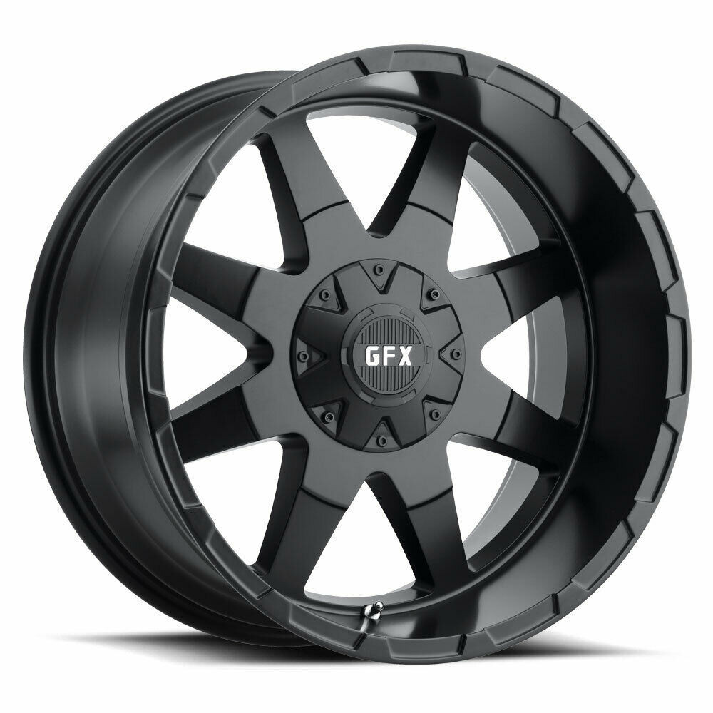 Set 4 17" Voxx G-FX TR-12 Matte Black Wheels 17x9 8x6.5 12mm Rims