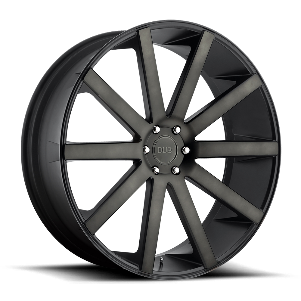 Set 4 DUB  S121 Shot Calla 24x10 6x5.5 Matte Black Double Tint Wheels 24" 20mm