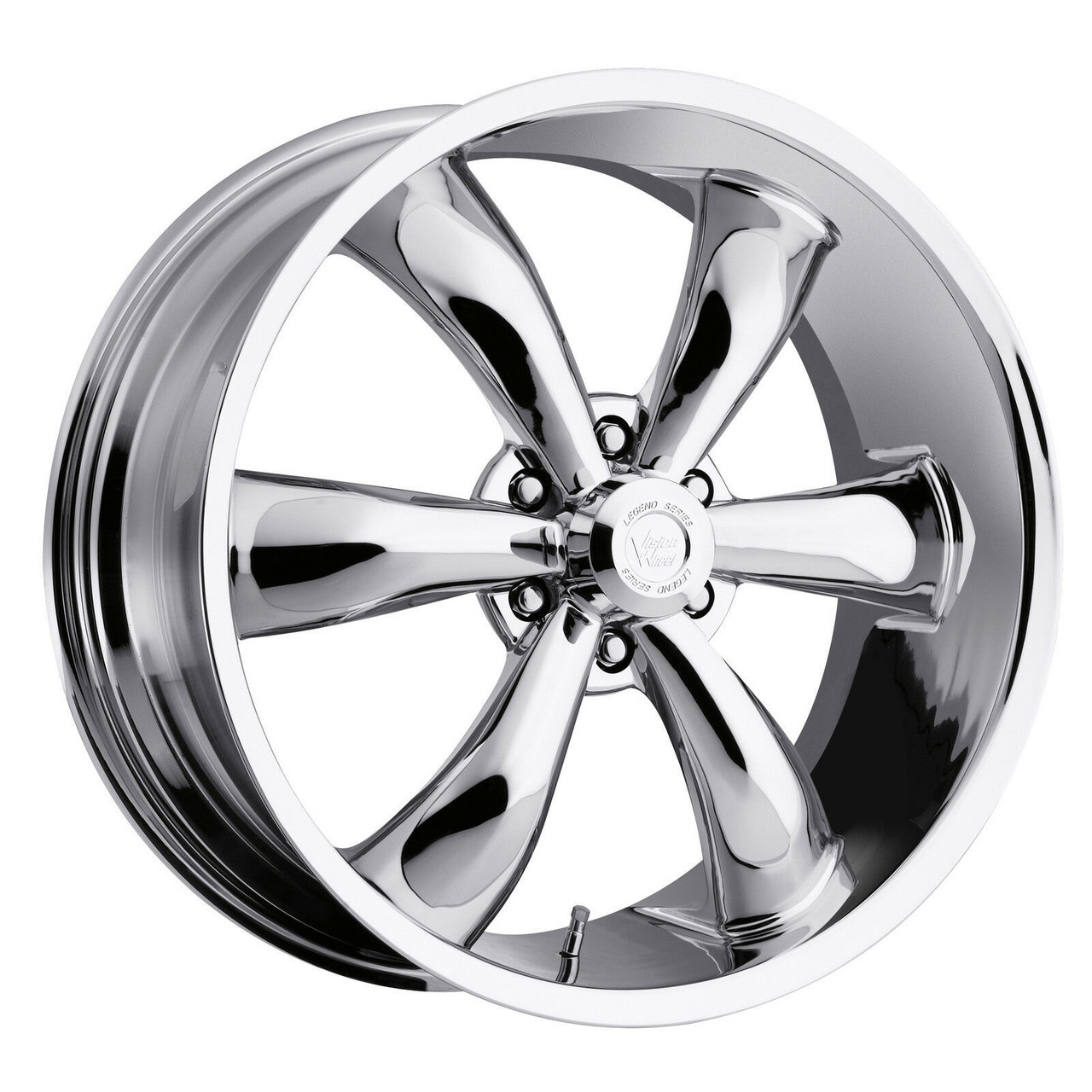 22" Vision American Muscle 142 Legend Chrome Wheel 22x9.5 6x5.5 Vintage Rim 15mm