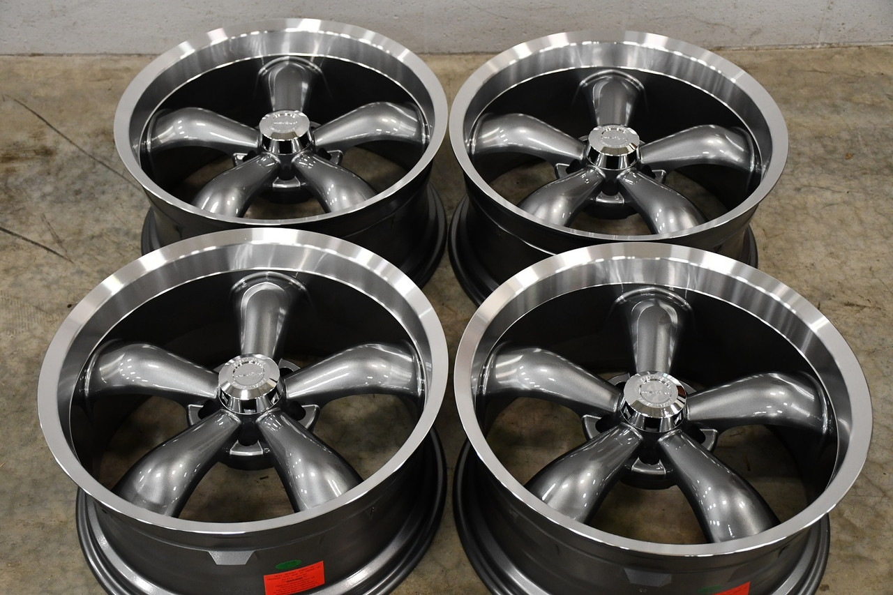 Set 4 20" Vision Muscle 142 Legend Gunmetal Machined Lip Wheels 20x8.5 5x5 -6mm