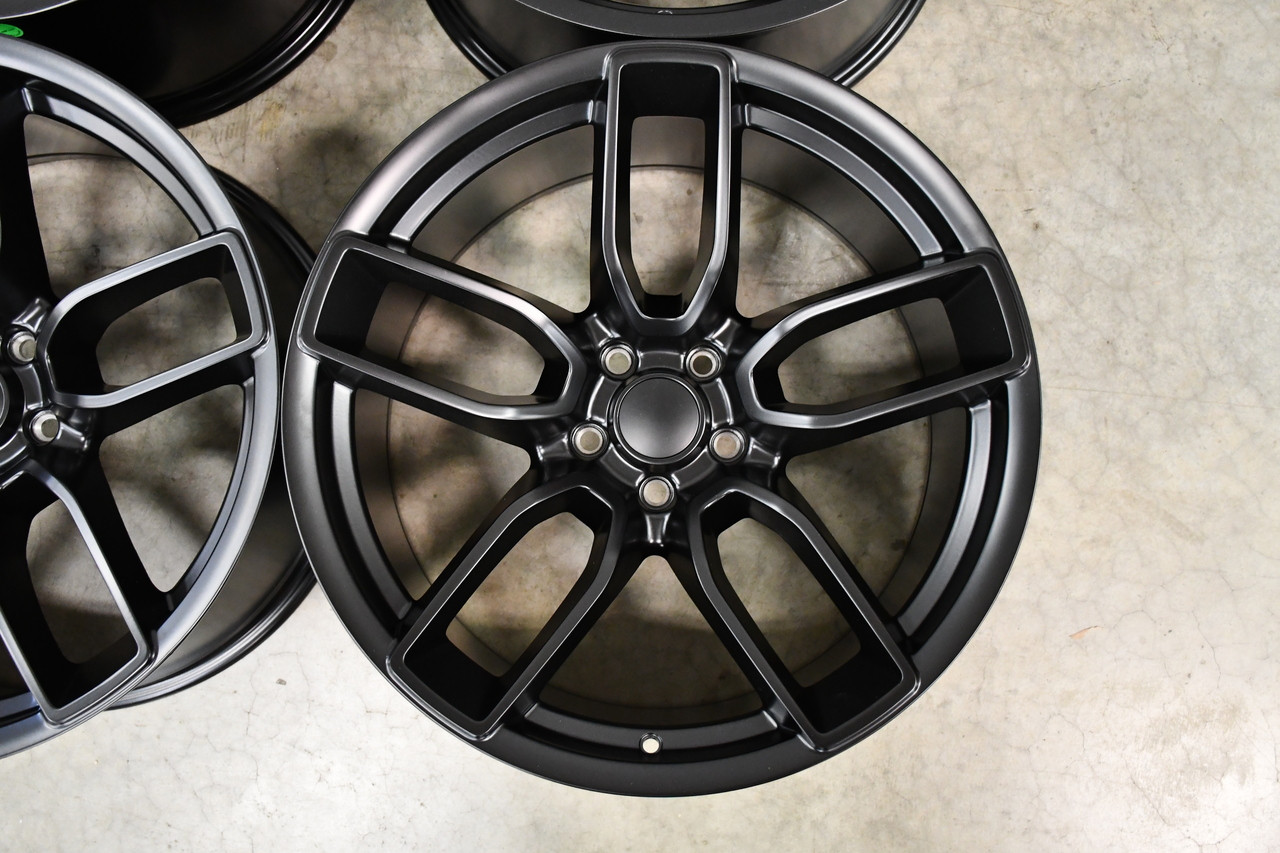 Set 4 20" Voxx Replica Hellcat Widebody Red Eye Matte Black  20x10.5 5x115 25mm