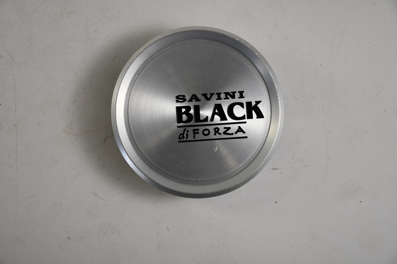 Savini Black Silver / Black logo Center Cap Hub Cap C-SA02 2.850"