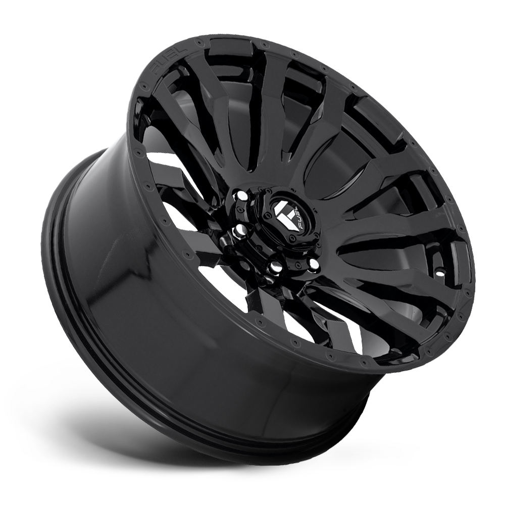 Set 4 17" Fuel D675 Blitz 17x9 8x180 1mm Wheels Gloss Black Rims For Chevy GMC