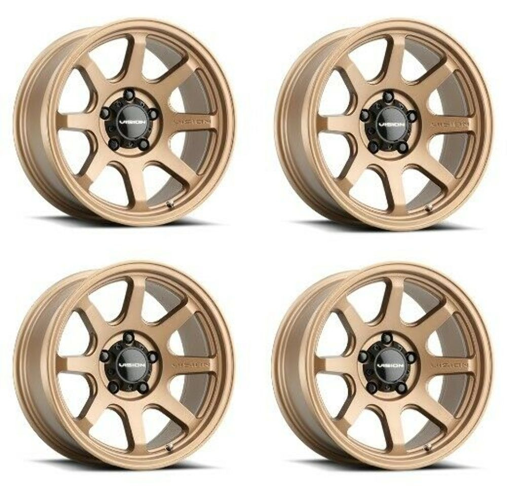 Set 4 17" Vision 351 Flow   Bronze 17x9 Wheels 5x5.5 (5x139.7) -12mm Rims