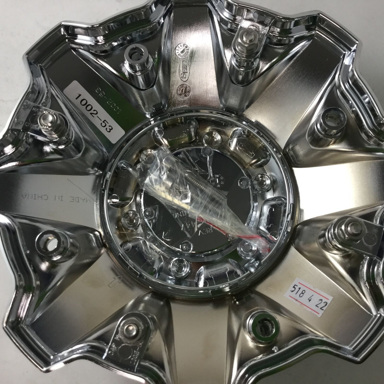 Fuel Matte Black/Chrome Center Cap Hub Cap 1002-53 8.50"