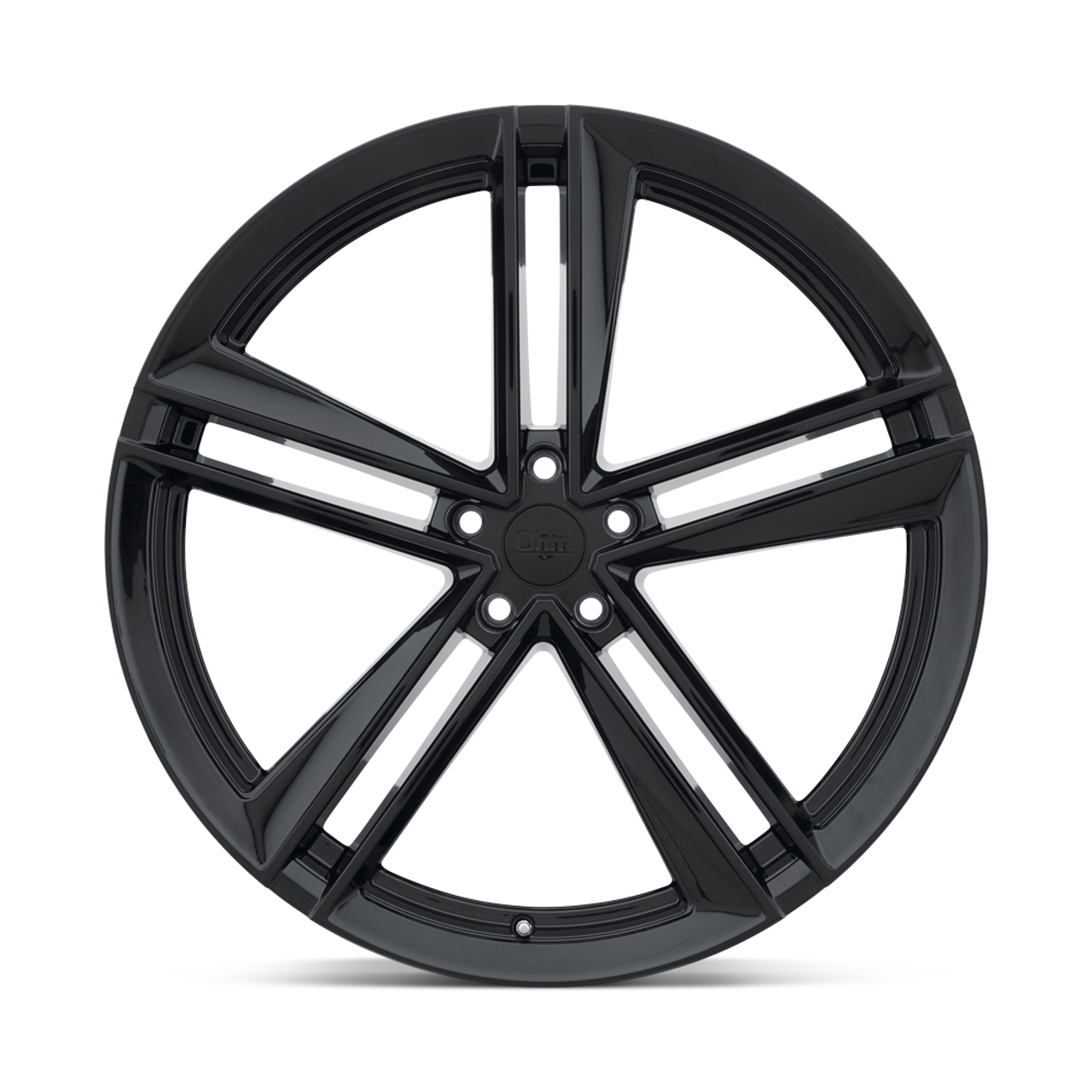 Set 4 OHM Lightning 21x10.5 5x120 Gloss Black Wheels 21" 40mm Rims