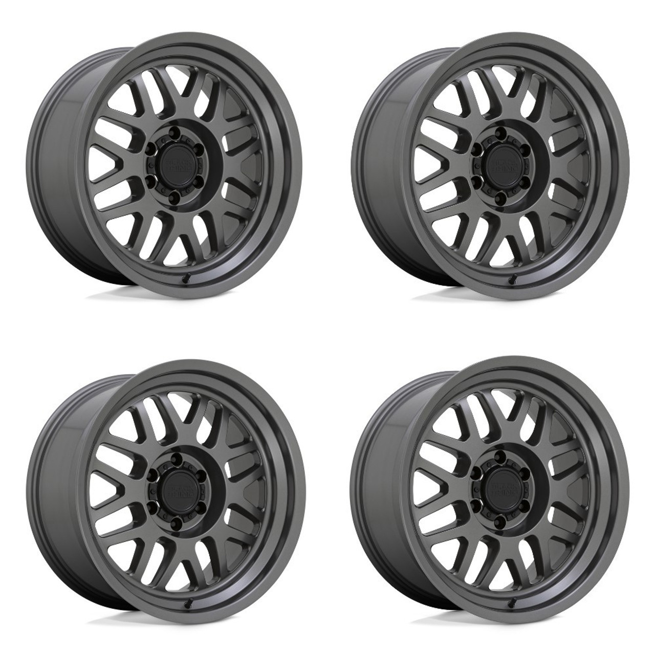 Set 4 Black Rhino Delta 18x9.5 6x5.5 Matte Gunmetal Wheels 18" 12mm Rims