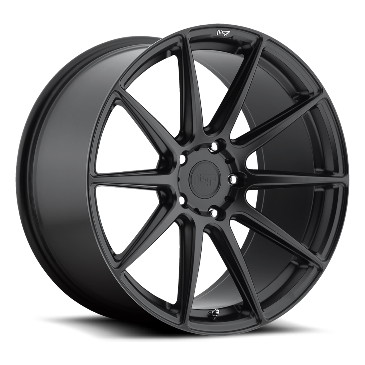 Set 4 Niche M147 Essen 20x9 5x112 Matte Black Wheels 20" 25mm Rims