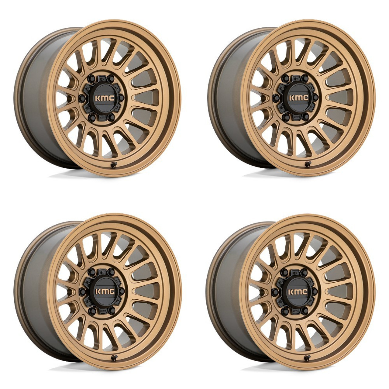 Set 4 KMC KM724 Impact Ol 17x8.5 6x135 Matte Bronze Wheels 17" 0mm Rims