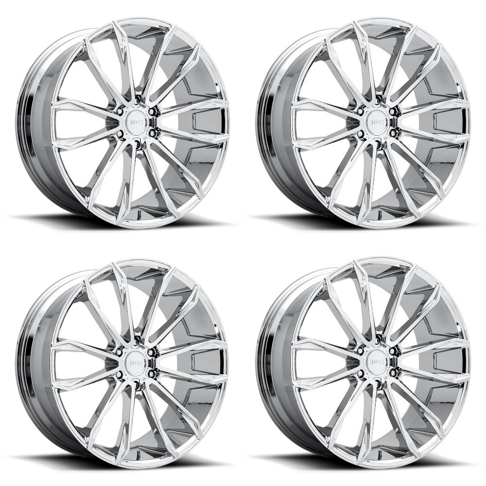 Set 4 DUB S251 Clout 24x10 6x135 Chrome Wheels 24" 30mm For Ford Lincoln Rims