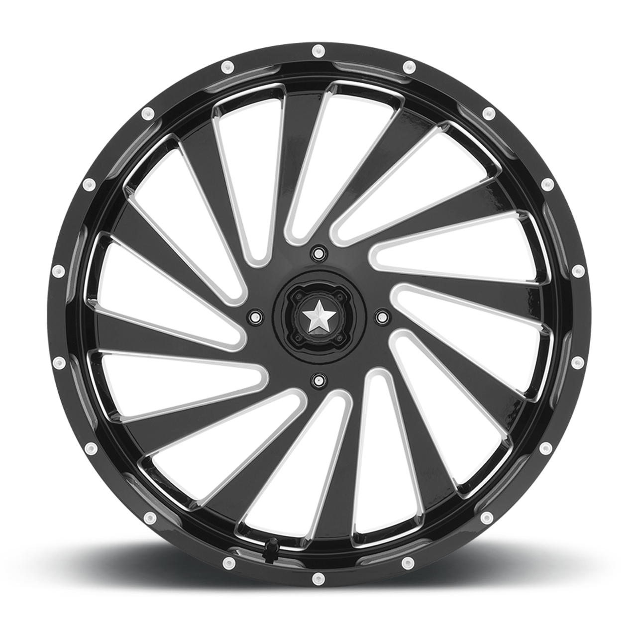 Set 4 MSA Offroad M46 Blade 18x7 4x110 Gloss Black Milled Wheels 18" 0mm Rims