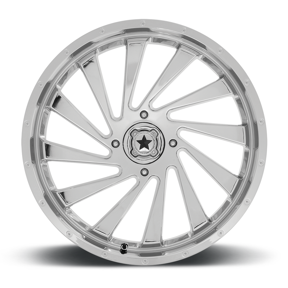 Set 4 MSA Offroad M46 Blade 22x7 4x137 Chrome Wheels 22" 0mm Rims