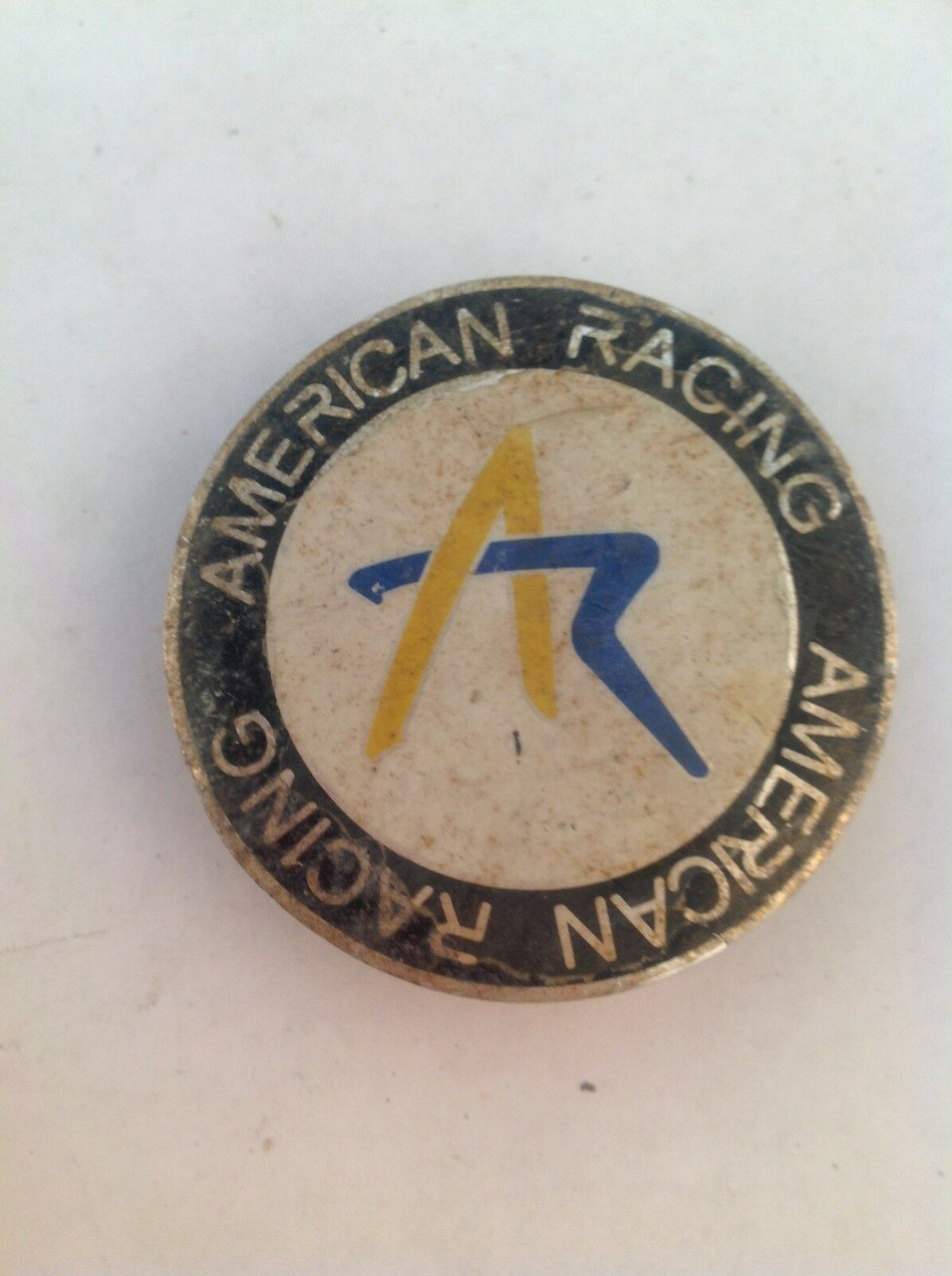 American Racing Sniper Wheel Center Hub Cap Blue Yellow Custom 1242100AR AR224