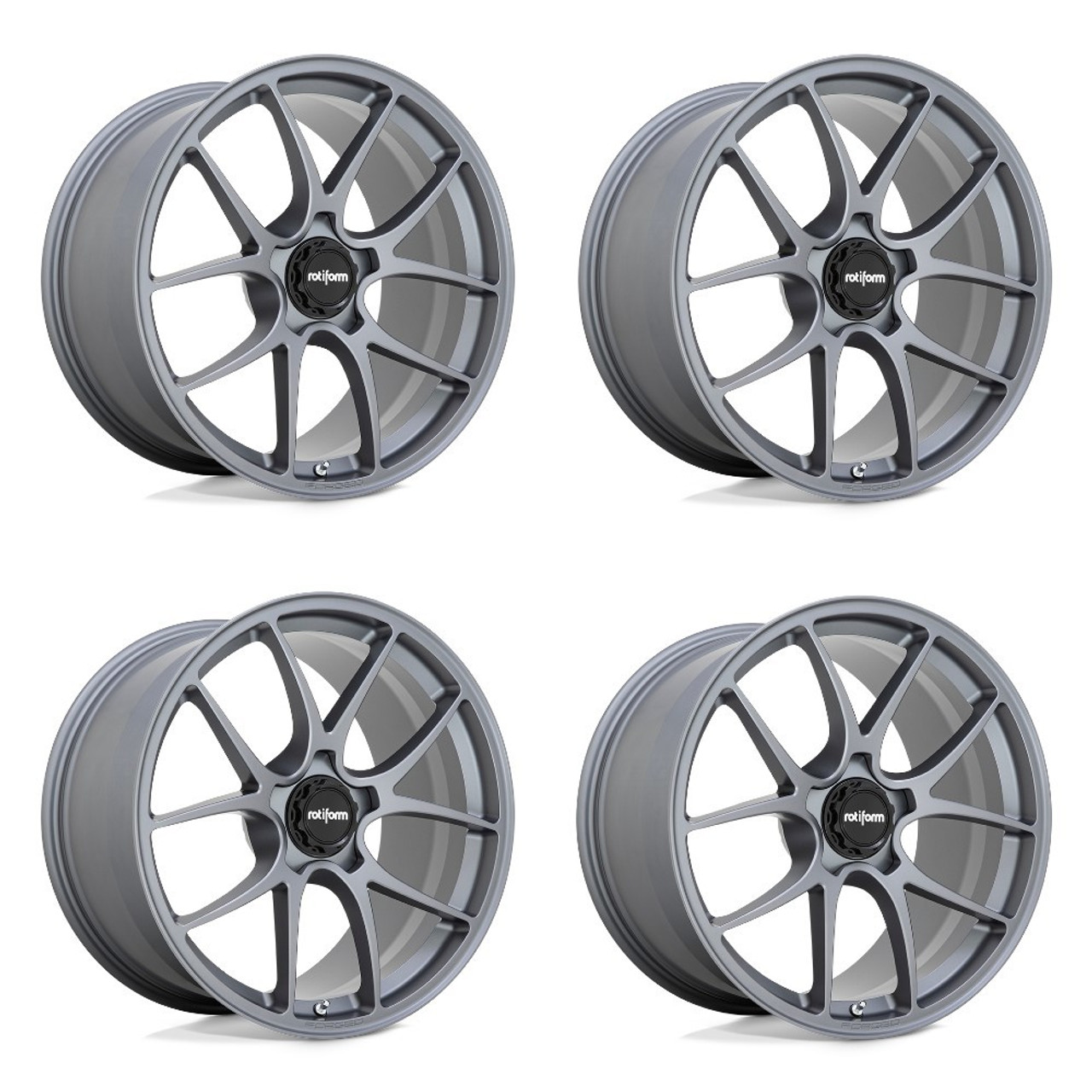 Set 4 Rotiform R901 Ltn 19x9.5 5x112 Satin Titanium Wheels 19" 22mm Rims