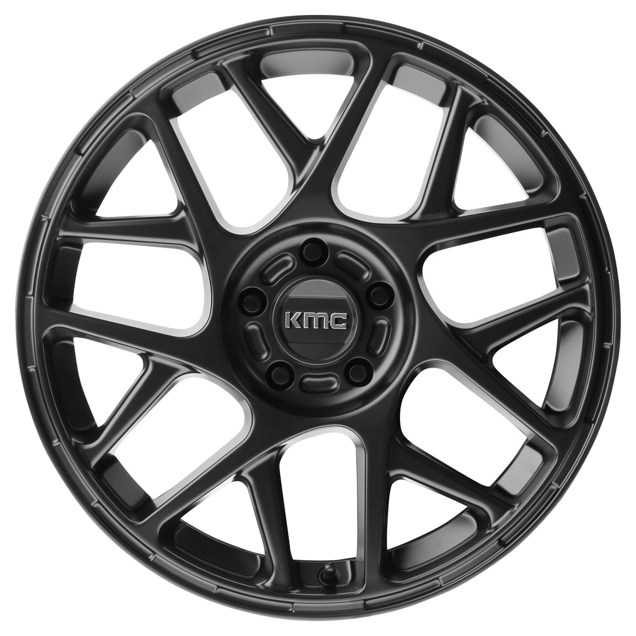 Set 4 17" KMC KM708 Bully 17x8 5x120 Satin Black Wheels 38mm Rims