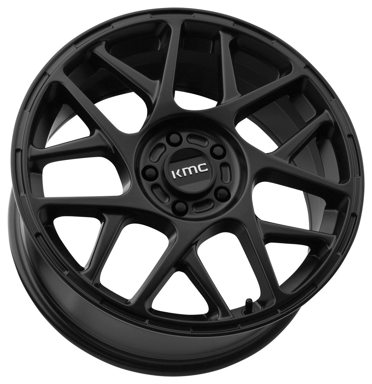 Set 4 17" KMC KM708 Bully 17x8 5x120 Satin Black Wheels 38mm Rims