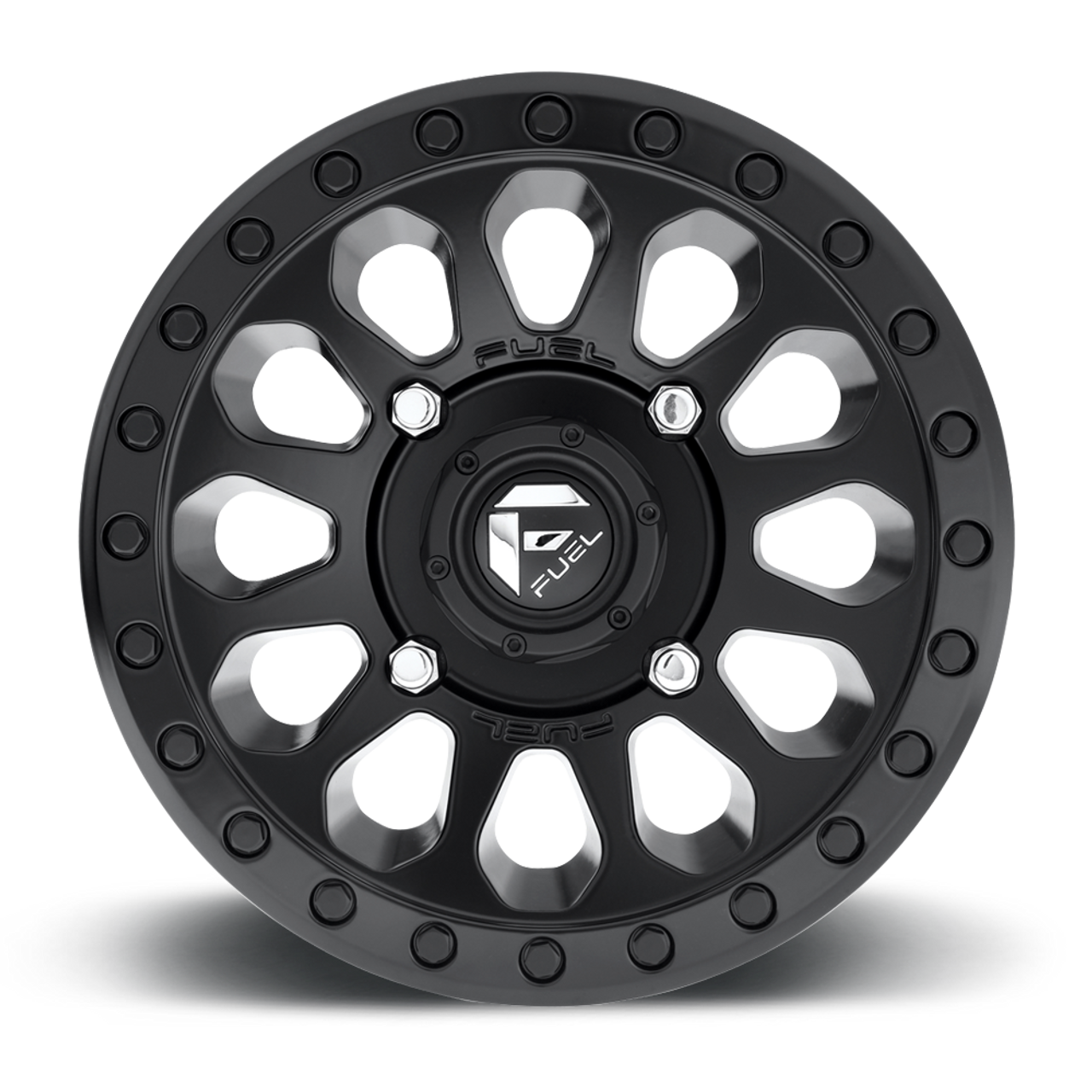 Set 4 Fuel UTV D579 Vector Utv 15x7 4x156 Matte Black Wheels 15" 13mm Rims