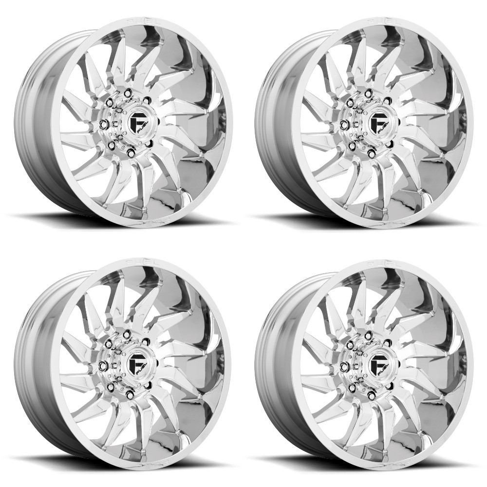 Set 4 Fuel D743 Saber 20x9 8x170 Chrome Wheels 20" 20mm Rims
