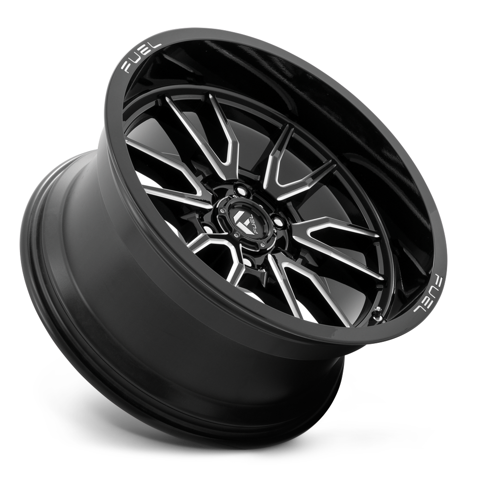 Set 4 18" Fuel D761 Clash 18x9 6x5.5 Gloss Black Milled Wheels -12mm RLifted ims