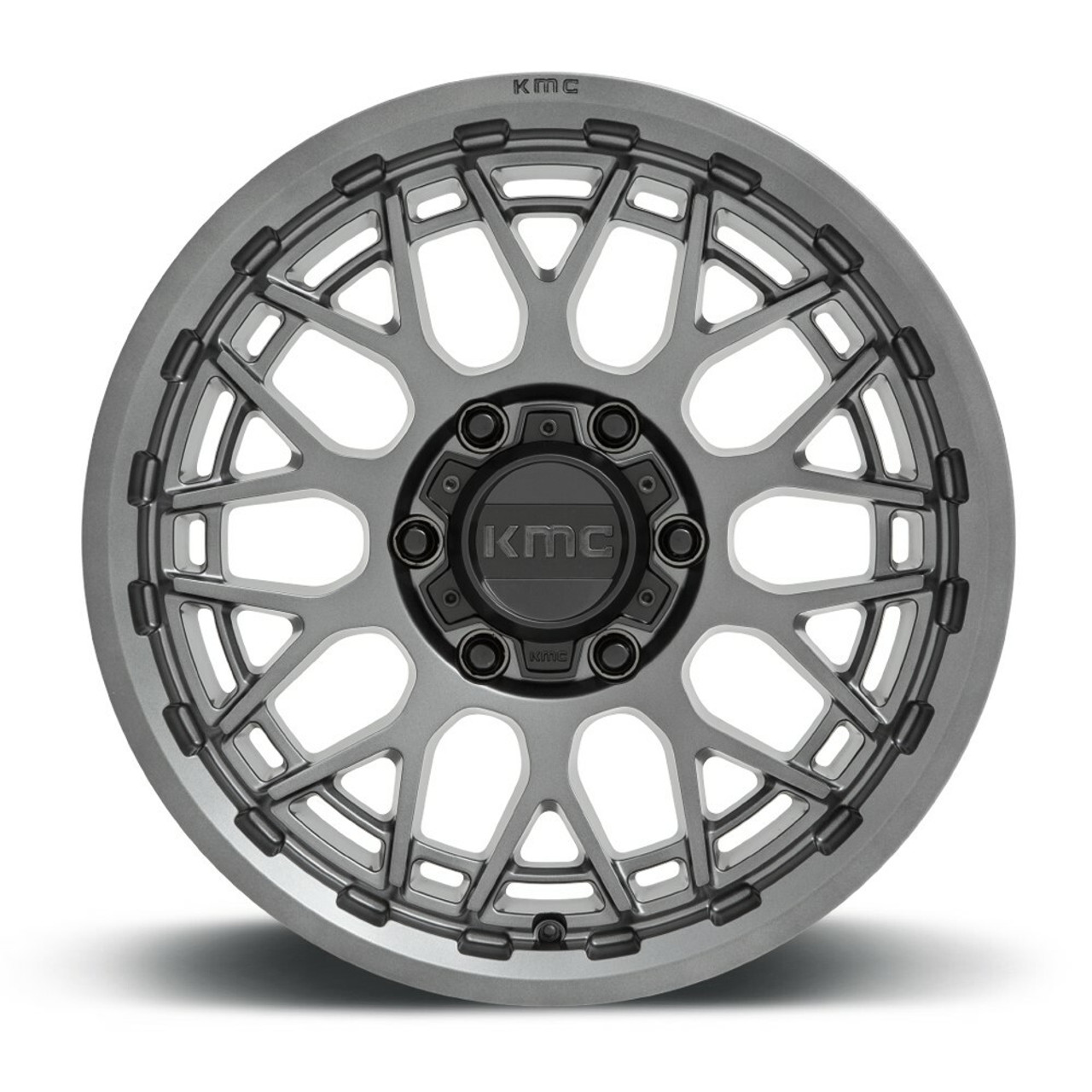 Set 4 20" KMC KM722 Technic 20x9 6x135 Anthracite Wheels 18mm Truck Suv Rims