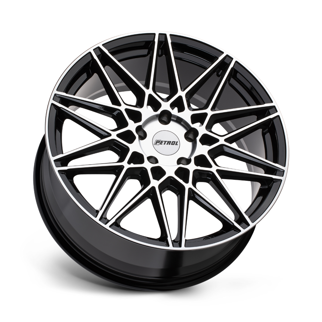 Set 4 Petrol P3C 18x8 5x112 Gloss Black W/ Machined Face Wheels 18" 40mm Rims