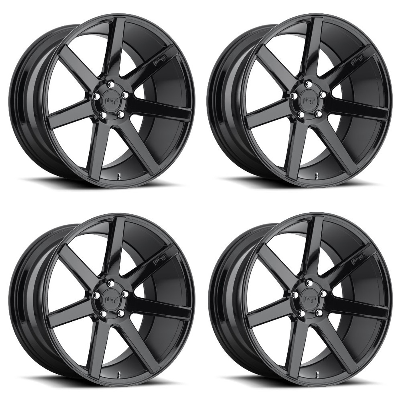 Set 4 Niche M168 Verona 20x10 5x112 Gloss Black Wheels 20" 40mm Rims
