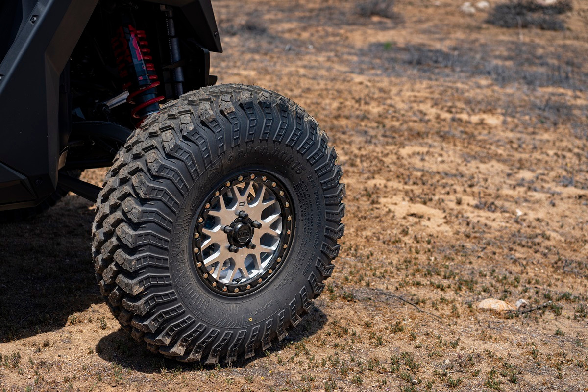 Set 4 14" KMC Powersports KS235 Grenade Beadlock 14x10 4x156 0mm Machined Wheels