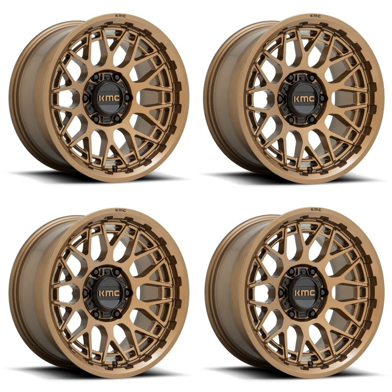 Set 4 KMC KM722 Technic 20x9 6x135 Matte Bronze Wheels 20" 0mm Rims