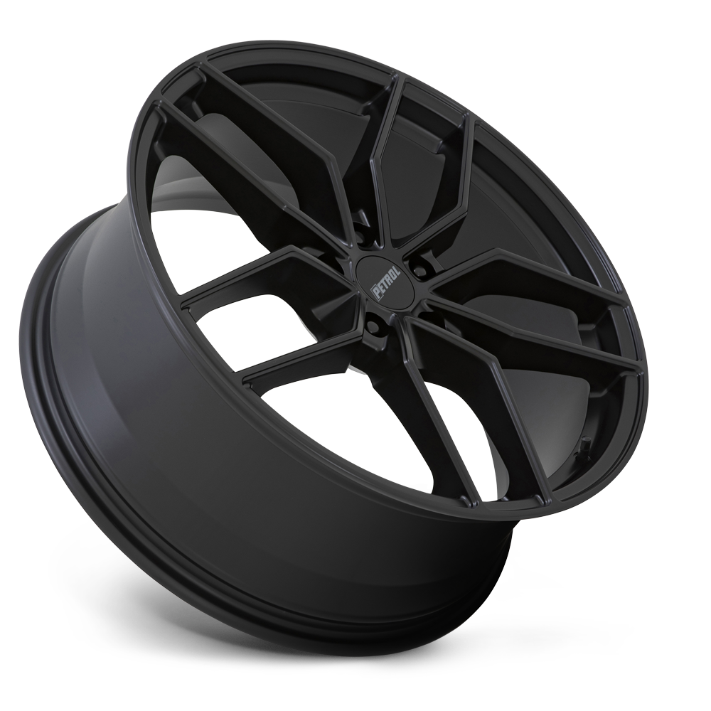 Set 4 Petrol P5C 20x8.5 5x112 Matte Black Wheels 20" 40mm Rims