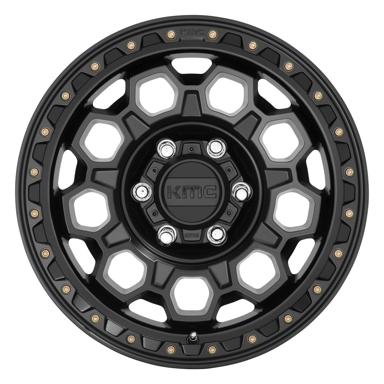 Set 4 KMC KM545 Trek 17x8 5x4.5 Satin Black Wheels 17" 35mm Rims