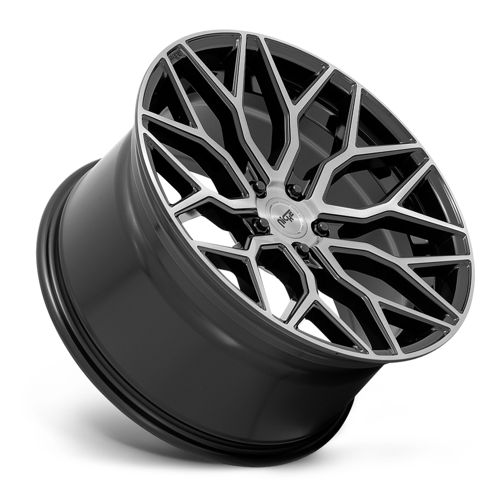 Set 4 19" Niche M262 Mazzanti 19x8.5 5x4.5 35mm Black Brushed Face Wheels Rims
