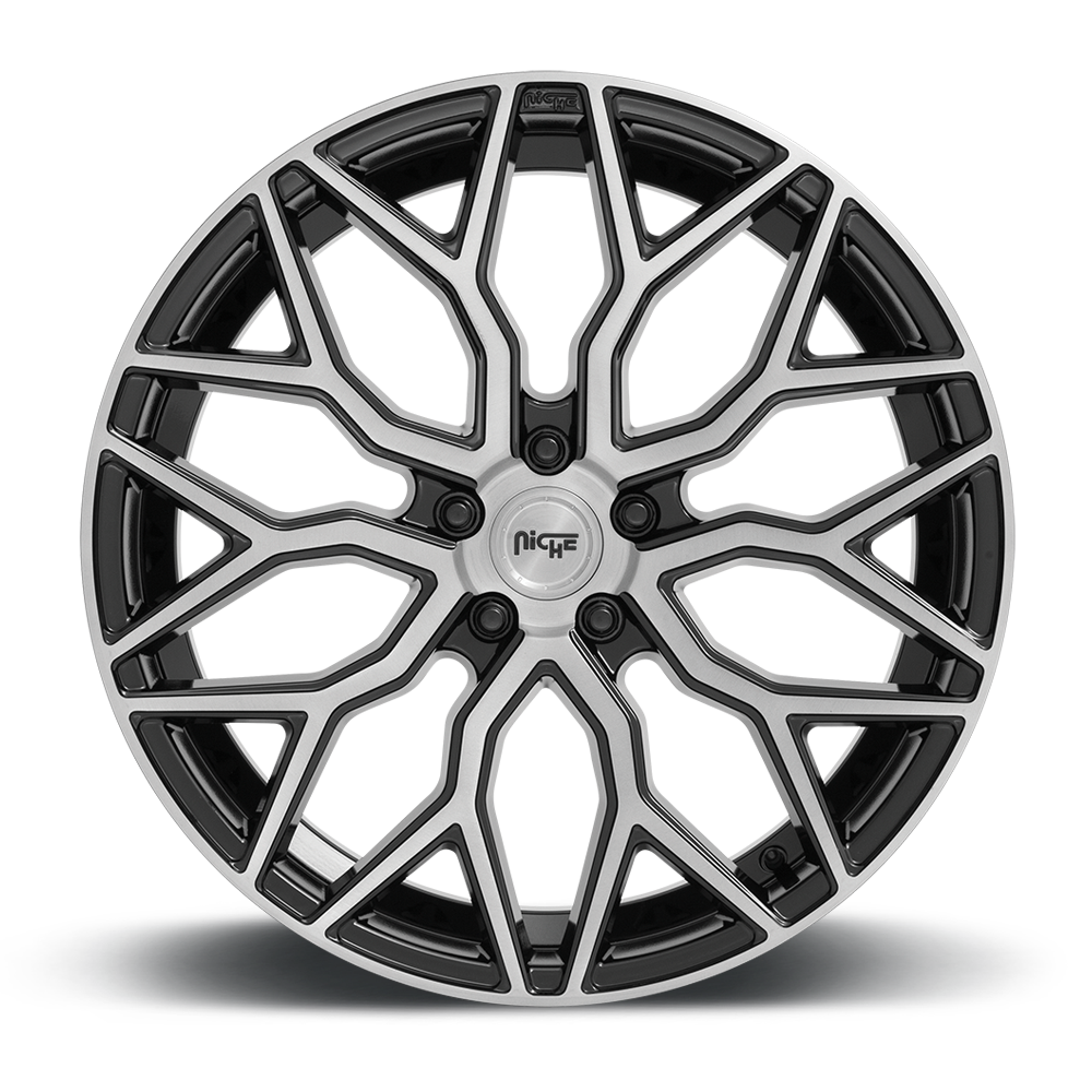Set 4 19" Niche M262 Mazzanti 19x8.5 5x4.5 35mm Black Brushed Face Wheels Rims