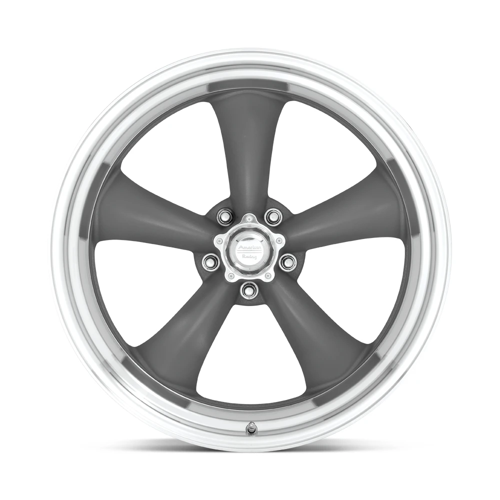 Set 4 American Racing Vintage VN215 Classic Torq Thrust II 20x8 5x5.5 Gray Wheels 20"