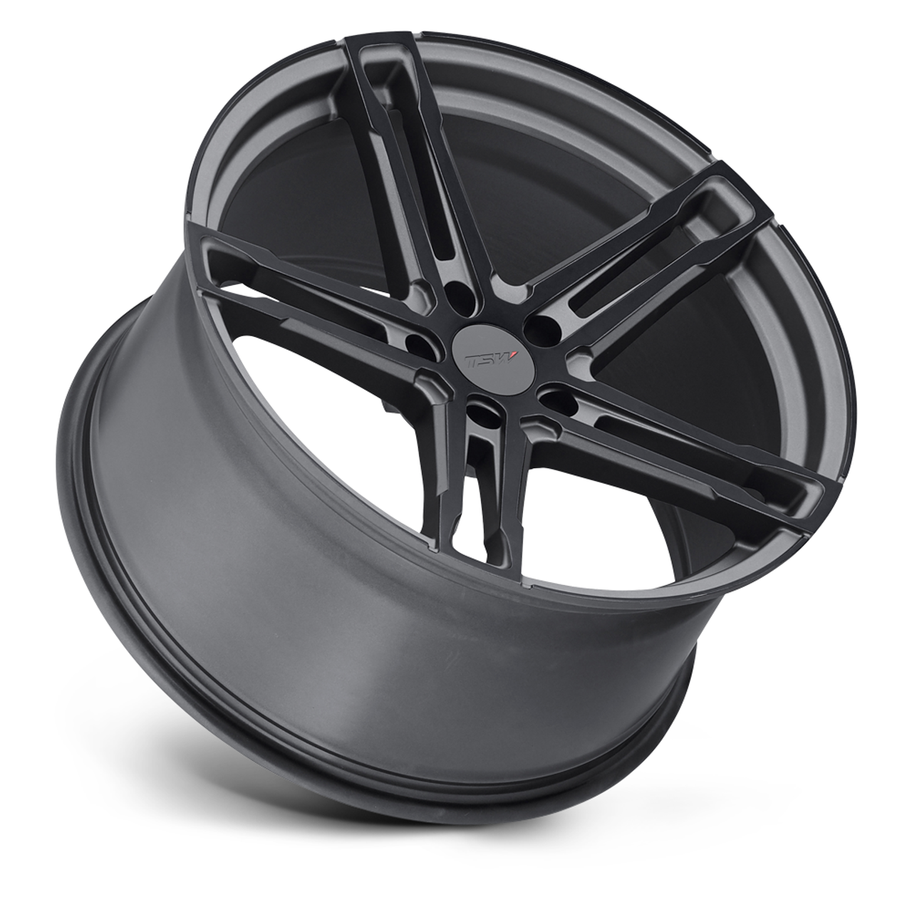 TSW Mechanica 20x10 5x4.5 Matte Gunmetal W/ Matte Black Face Wheel 20" 40mm Rim